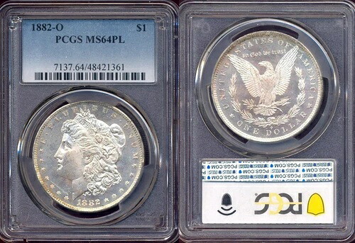 1882-O $1 PCGS MS64PL-シャープストライク- ミントラスター PQ モルガンダラー++｜WORLD RESOURCE【QUEEN店】