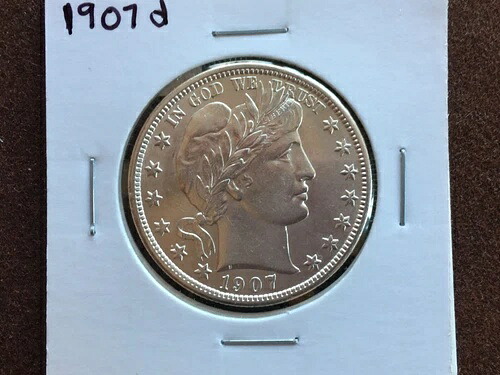 1907D BU バーバー ハーフダラー|WORLD RESOURCE【QUEEN店】