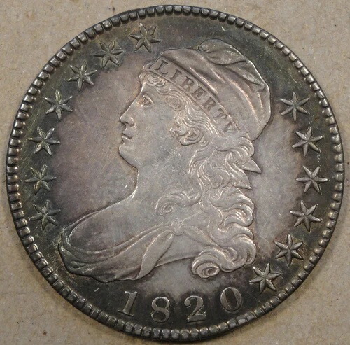 1820年 キャップ バスト ハーフ 50C ナイス AU +-｜WORLD RESOURCE【QUEEN店】