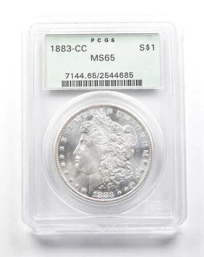 1883-CC モルガン銀貨 MS65 PCGS OGH イージーアップグレード *7592|WORLD RESOURCE【QUEEN店】