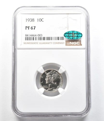 1938年 マーキュリーダイム PF67 NGC CAC *6959|WORLD RESOURCE【QUEEN店】