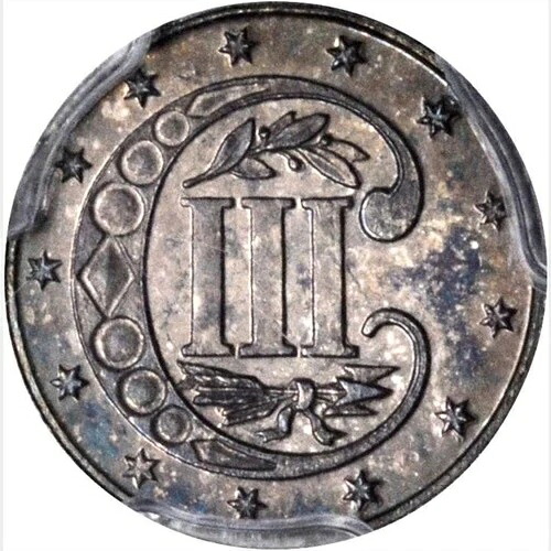 1868年 PCGS PR65 発行枚数3,500枚+600プルーフ!年利3,123ドル!3セント銀貨 KEY 3CS|WORLD RESOURCE【QUEEN店】