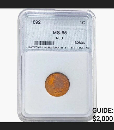 1892年 レッド インディアン ヘッド セント NNC グレード-|WORLD RESOURCE【QUEEN店】