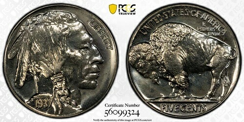 1937 PCGS PR66+ バッファローニッケル-｜WORLD RESOURCE【QUEEN店】