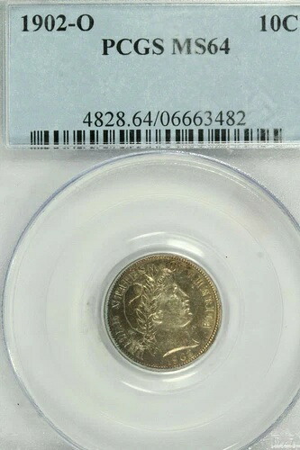 1902年-O バーバーダイム: PCGS MS64-|WORLD RESOURCE【QUEEN店】