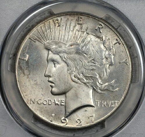 1927年-P ピースダラー PCGS MS65 ジェムベターデイト！#EVL8｜WORLD RESOURCE【QUEEN店】