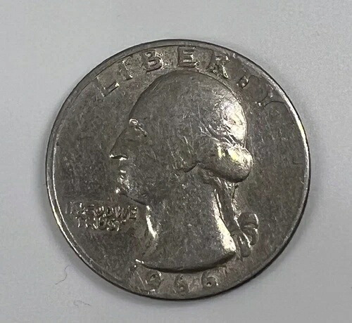 希少な1966年米国クォーター硬貨。ミントなし|WORLD RESOURCE【QUEEN店】