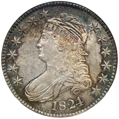 1824 O-113 R-2 NGC MS 61 キャップドバスト シルバー ハーフドル 50セント