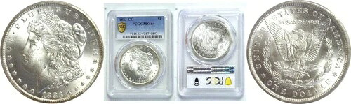 1883-CC 1ドル モルガン・ダラー PCGS MS-66+