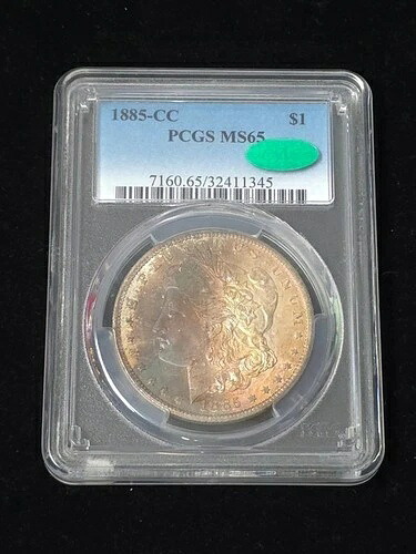 1885年製 モルガン銀貨 PCGSグレード MS65 CAC 美しい色調 #32411345｜WORLD RESOURCE【QUEEN店】 318,285円