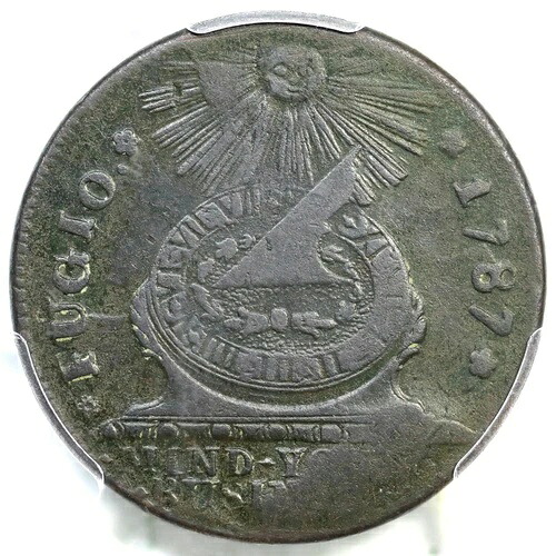 1787 M 20-X R-5 PCGS XF 詳細 Fugio Cent コロニアル銅貨