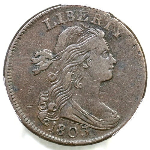1803 S-244 R-4 PCGS VF 30 Sm 日付、Sm Frac ドレープ バスト ラージ セント コイン 1c