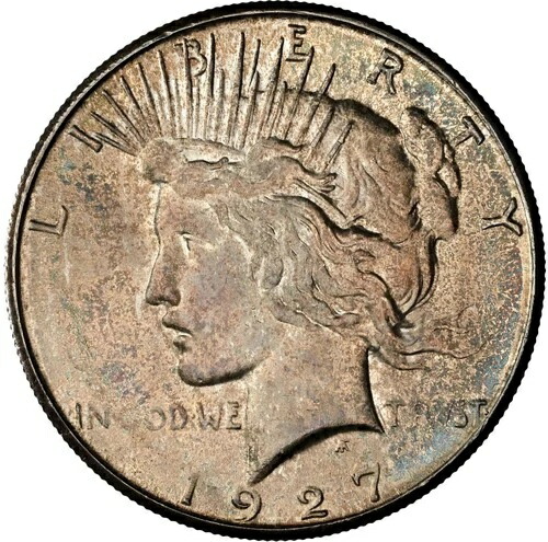 ピースドル 1927-S NGC MS-64！良質PQ（プレミアムクオリティ）品。美しいオールドトーン