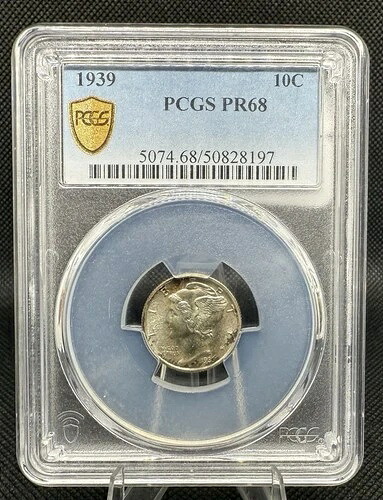 1939 10C マーキュリーダイム PCGS PR68 ハイグレード!-