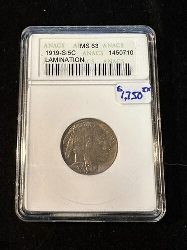 1919年製 バッファローニッケルラミネート ANACS MS63 710 318,285円