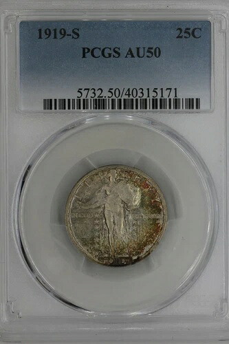 1919-S .25 PCGS AU 50 スタンディングリバティクォーター