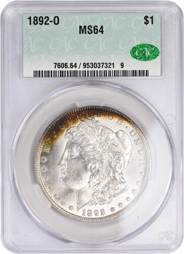 1892-O モルガン銀貨 MS64 CACG｜WORLD RESOURCE【QUEEN店】 319,275円