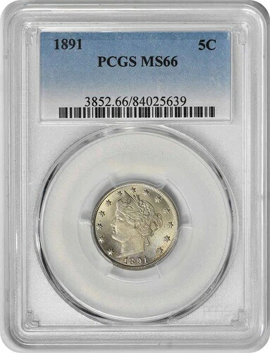 1891年 リバティニッケル MS66 PCGS｜WORLD RESOURCE【QUEEN店】