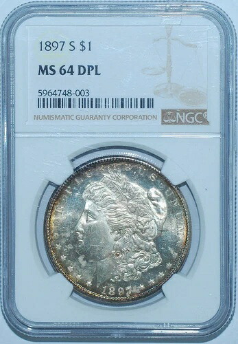 1897 S NGC MS64DMPL ディープミラー プルーフライク モルガン銀貨