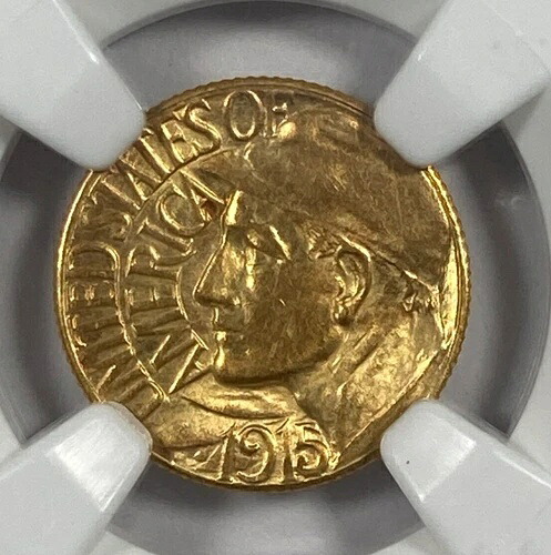 1915-S パンパック 1ドル記念金貨。NGC MS66。