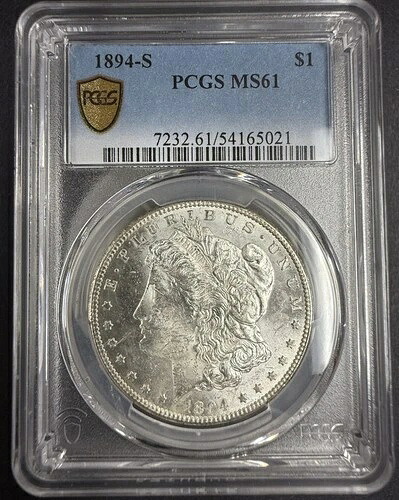 1894年-S モーガンシルバードル MS61 PCGS ゴールドシールド (10466)-｜WORLD RESOURCE【QUEEN店】 320,265円