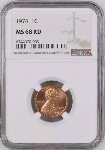 1974年 1C RD リンカーン記念館 1セント NGC MS68RD 6344070-003｜WORLD RESOURCE【QUEEN店】 320,265円