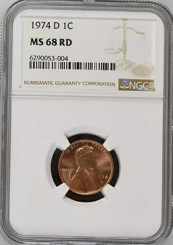 1974年-D 1C RD リンカーン記念 1セントNGC MS68RD 6290053-004-｜WORLD RESOURCE【QUEEN店】