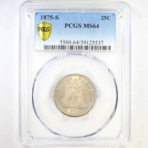 1875-S 25C PCGS MS64 - 自由の女神像 320,265円
