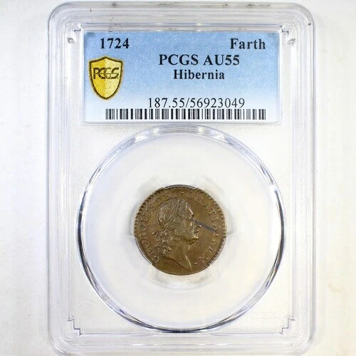 1724年 ファース・ヒベルニア PCGS AU55BN - コロニアルズ