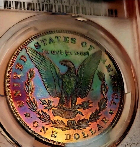 1885年 1ドル ??レインボートーン モルガン・ダラー PCGS MS-64 CAC。ゴージャスな??トーン??|WORLD RESOURCE【QUEEN店】