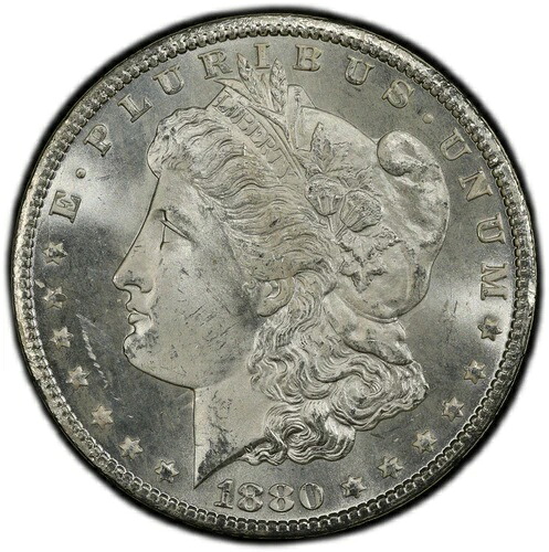 1880-CC 1ドル モルガン・ダラー PCGS MS65 -- 信じられないほど光沢のあるブラストホワイトフロスティジェム|WORLD RESOURCE【QUEEN店】