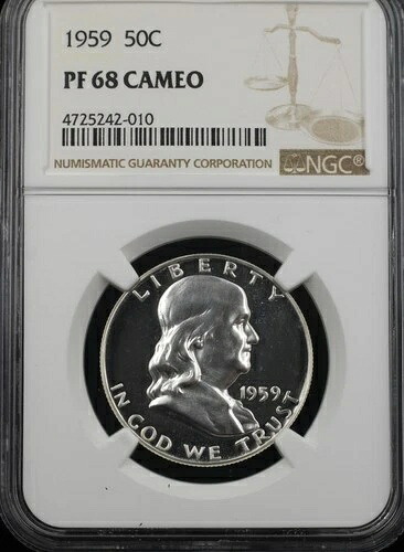 1959 フランクリンハーフドル 50C NGC PR68 カメオ (42010)-|WORLD RESOURCE【QUEEN店】