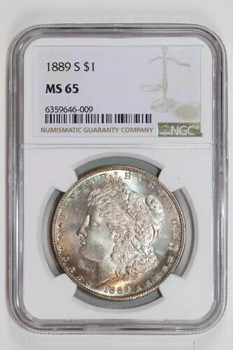 1889-S モルガン・ダラー NGC MS65 - 美しい色｜WORLD RESOURCE【QUEEN店】