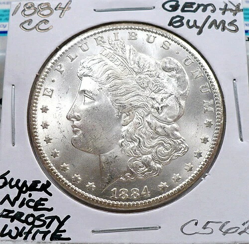 1884年-CC モーガンシルバー ドルスーパージェム++ BU/MS、素敵な++、ホワイト+、フローレス C562-｜WORLD RESOURCE【QUEEN店】