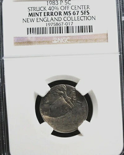 1983-P ジェファーソン-MS67-5FS 40%O.C.-NGC/PCGSによる最高グレード-N. イングランド血統|WORLD RESOURCE【QUEEN店】