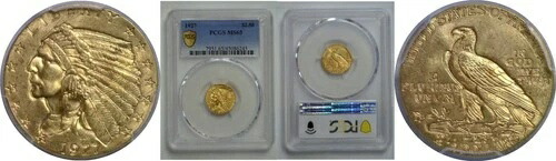 1927年 2.5ドル インディアン PCGS MS-65｜WORLD RESOURCE【QUEEN店】