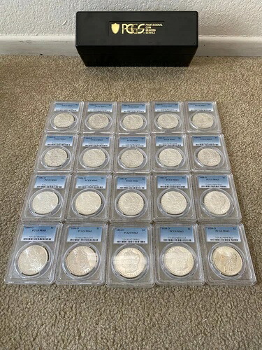 1884-O モルガン銀貨 $1 ALL PCGS MS 63 1ロール 20枚セット｜WORLD RESOURCE【QUEEN店】