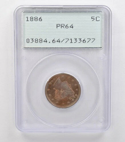 1886年 リバティV ニッケル PR64 PCGS ラトラー ビューティフルトーン *0702-｜WORLD RESOURCE【QUEEN店】