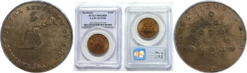 C 1792 1C ケンタッキーセント、ランカスター PCGS MS-63 RD｜WORLD RESOURCE【QUEEN店】
