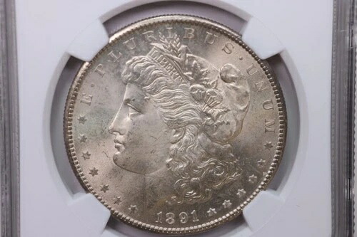 1891-S モルガン銀貨、NGCグレード MS-65。SALE #88092