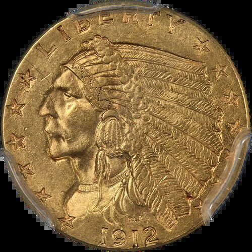 1912年インディアンゴールド $2.50 PCGS MS63 美しい外観、美しいストライク