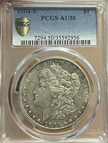 1904-S PCGS AU50 モルガン銀貨