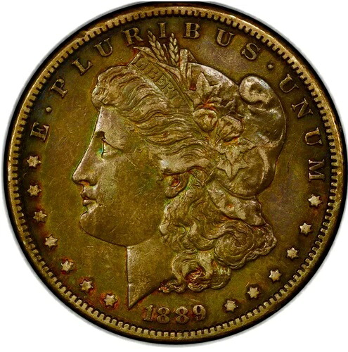 美しいトーン 1889年 モーガンシルバー ドル - キー日付-