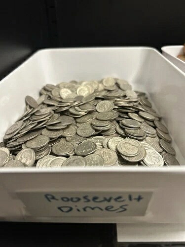 ルーズベルト・ダイム銀貨500枚セット（90%） 銀貨の大規模コレクション！L5