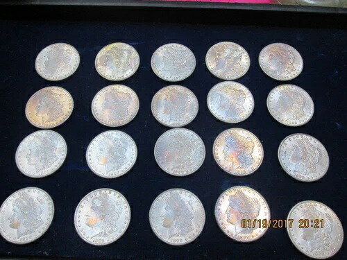 1898-0年製 モルガン銀貨 20枚 未流通 極上調色 ハイグレード 344,520円