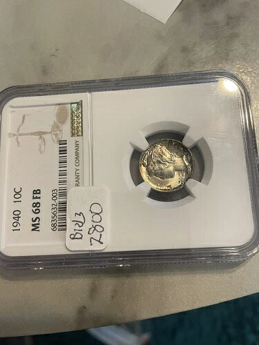 1940年 NGC Ms 68 FB マーキュリーダイムスペクタキュラーバーゲン! 送料無料、割引！-