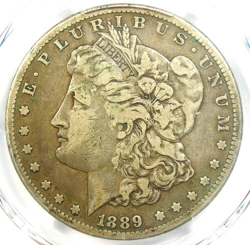 1889-CC モーガン銀貨 1ドル カーソンシティコイン - PCGS F15認定（良好）