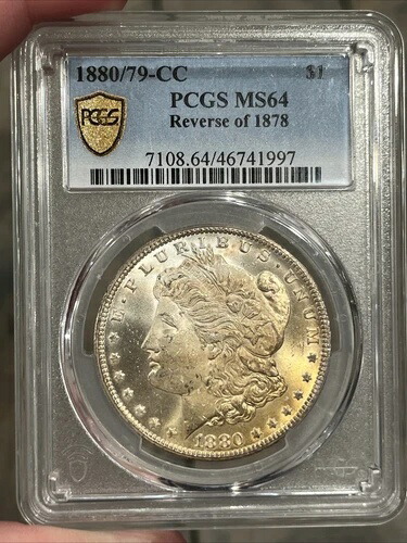 1878年モルガンドルの1880/79cc裏面、PCGS MS64｜WORLD RESOURCE【QUEEN店】 344,520円