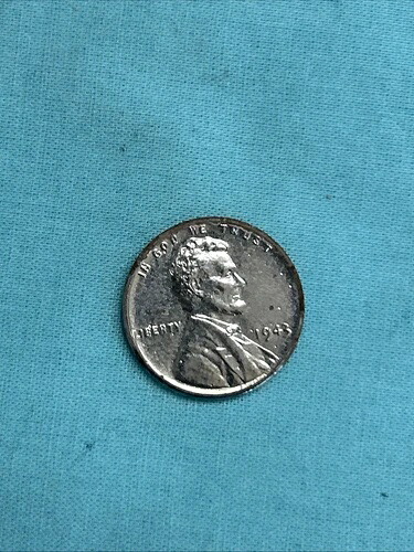 1943年 リンカーン ウィートペニー 未認証 ミントマークなし フィリピンで鋳造