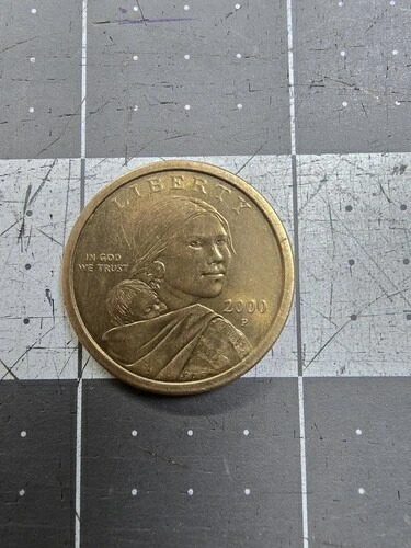 2000 P サカガウィア 1ドル硬貨 米国リバティ ゴールドカラー スタンプ TDR ミント